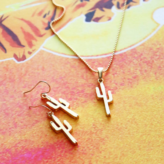 "Golden Saguaro" Earrings - vibeboxshop