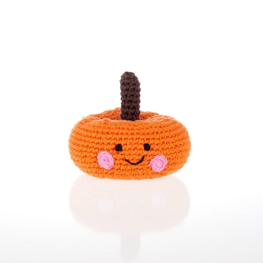 Handmade Orange Pumpkin Rattle - vibeboxshop