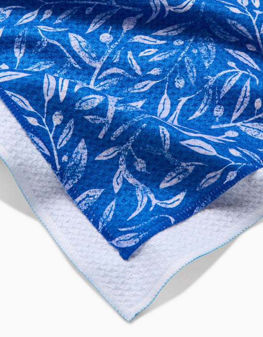 Hanukkah Leaves White Tea Towel - vibeboxshop