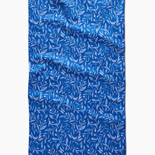 Hanukkah Leaves White Tea Towel - vibeboxshop