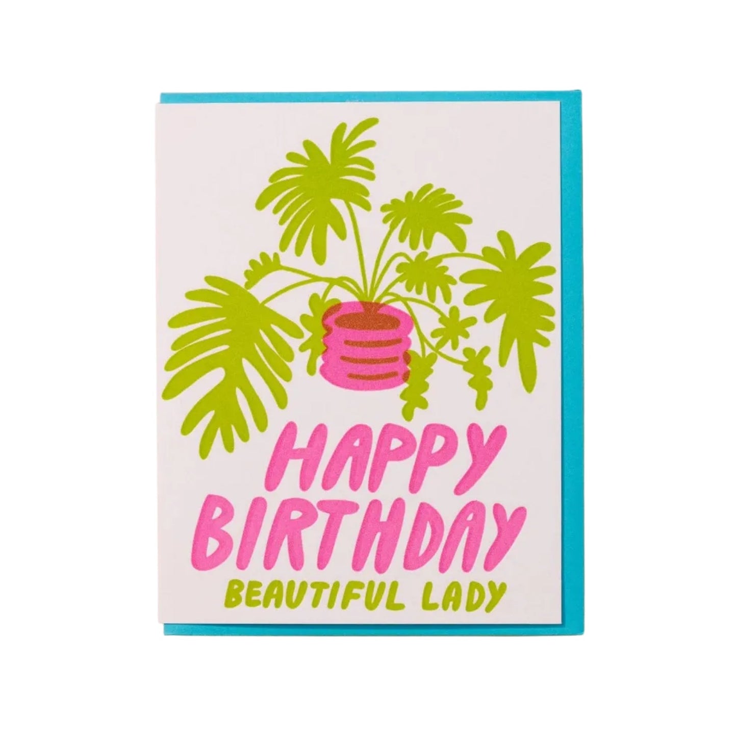 Happy Birthday Beautiful Lady Greeting Card - vibeboxshop
