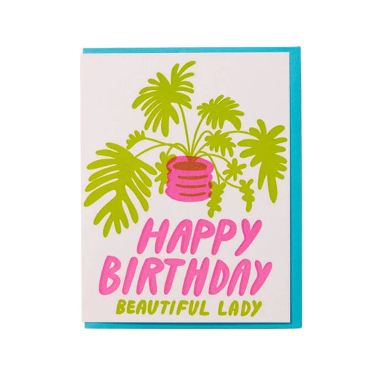 Happy Birthday Beautiful Lady Greeting Card - vibeboxshop