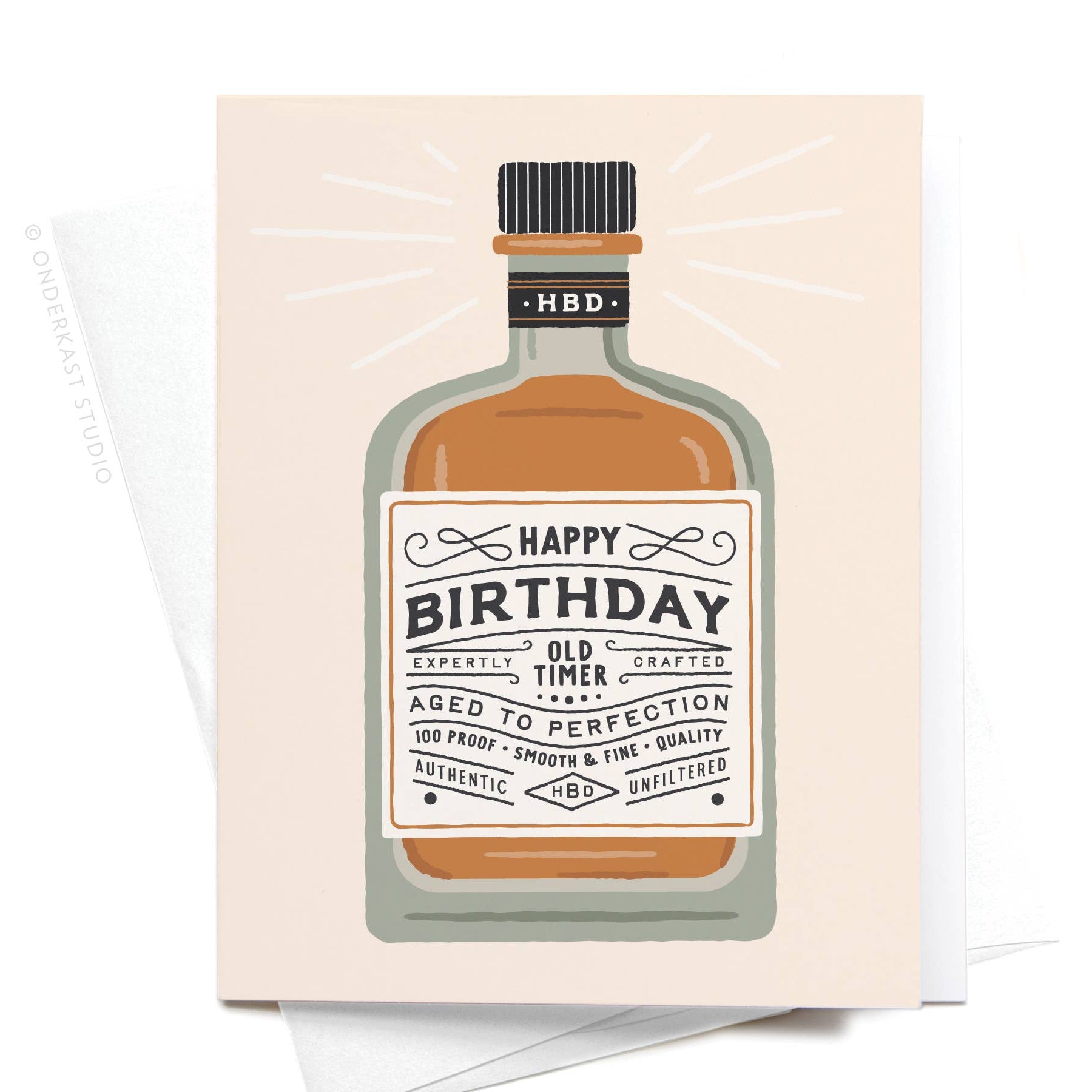 Happy Birthday Old Timer Greeting Card - vibeboxshop