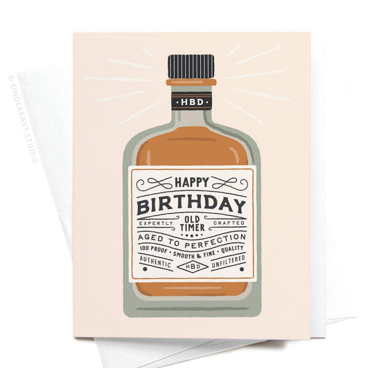 Happy Birthday Old Timer Greeting Card - vibeboxshop