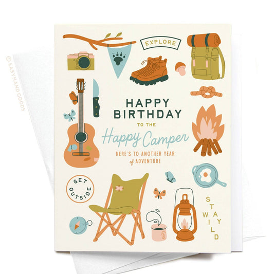 Happy Birthday to the Happy Camper Greeting Card - vibeboxshop