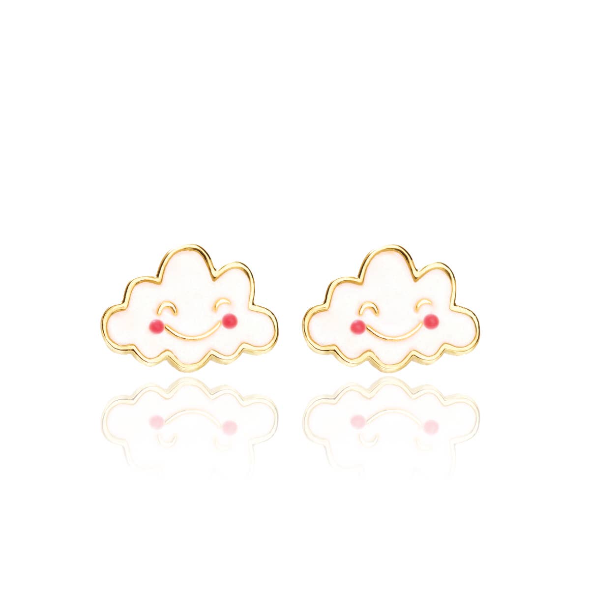 Happy Cloud Stud Earrings - vibeboxshop