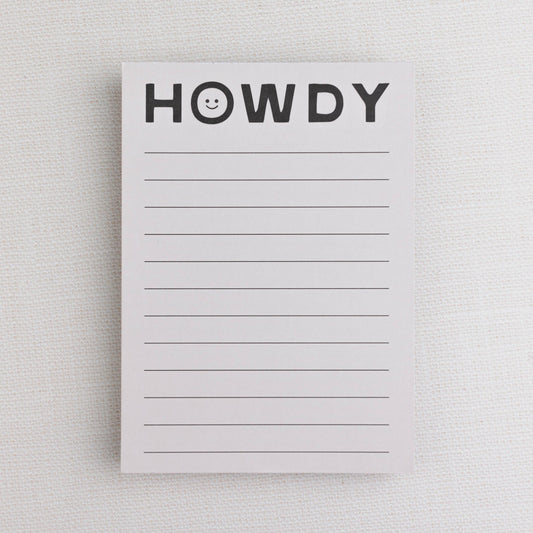 Happy Little Howdy Notepad - vibeboxshop
