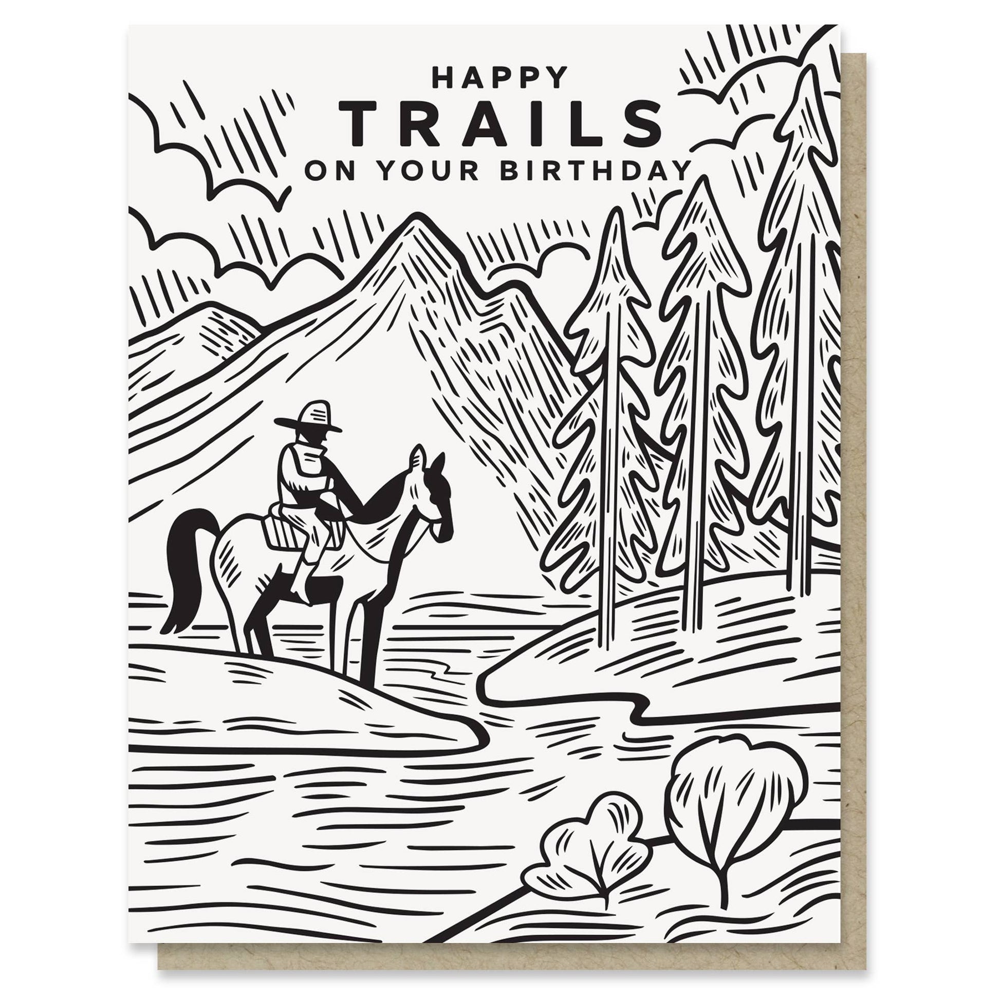 Happy Trails Birthday Card - vibeboxshop