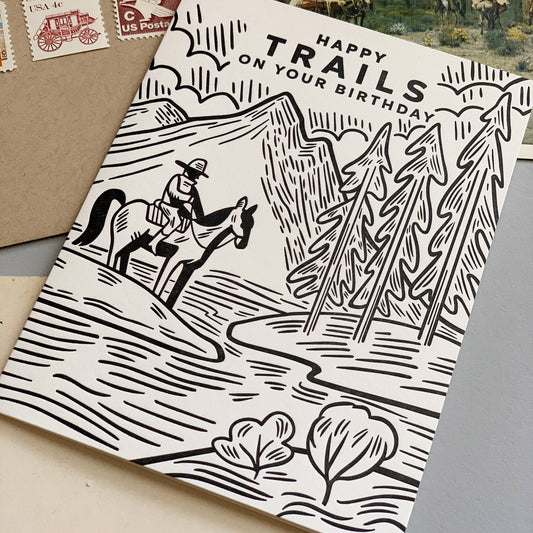 Happy Trails Birthday Card - vibeboxshop