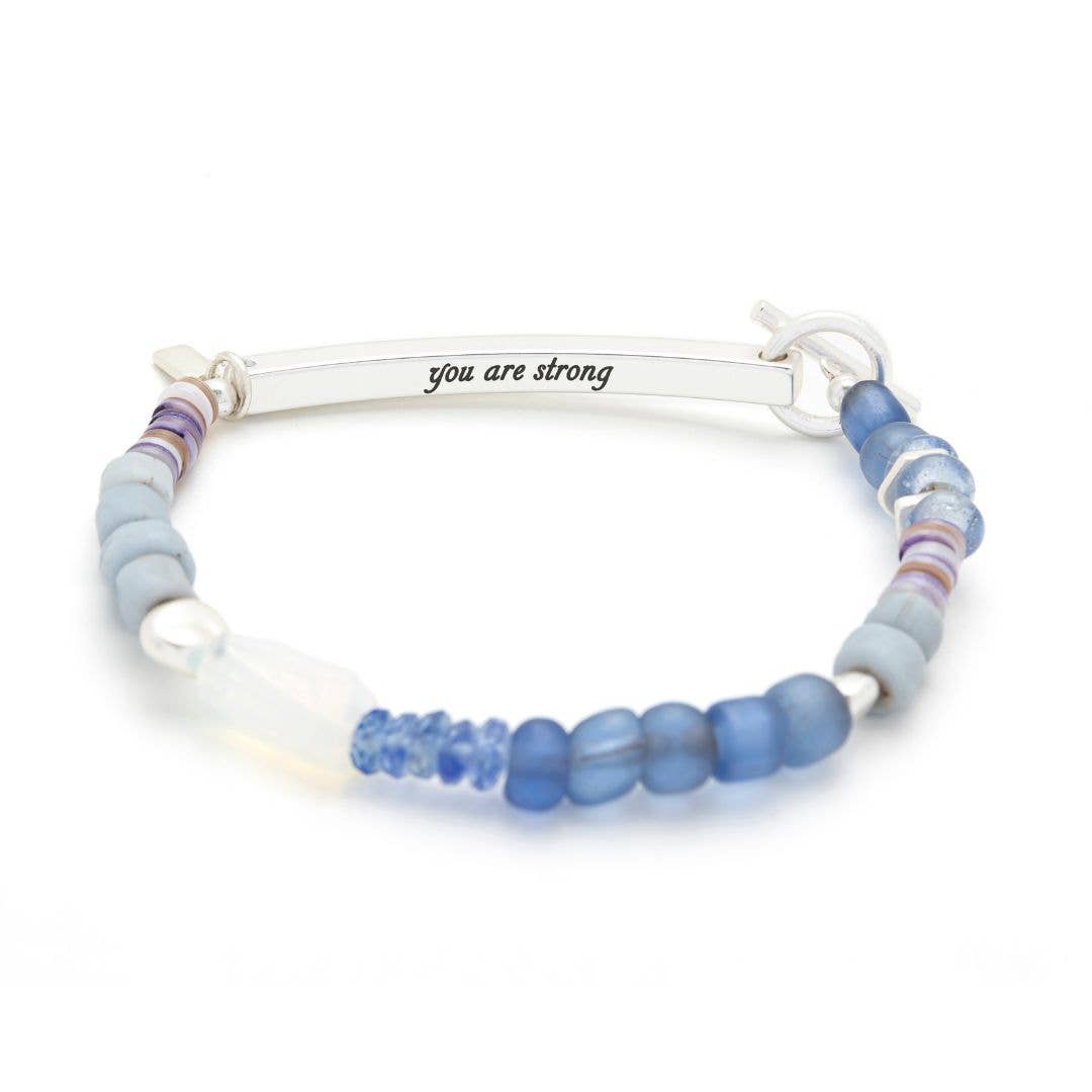 Hidden Message Bracelet: Strong - Opalite | Stone of Healing - vibeboxshop