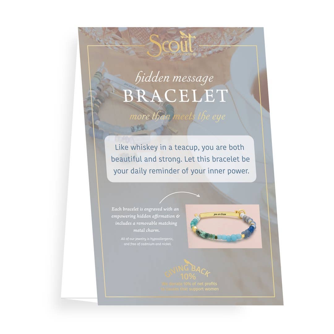 Hidden Message Bracelet: Strong - Opalite | Stone of Healing - vibeboxshop