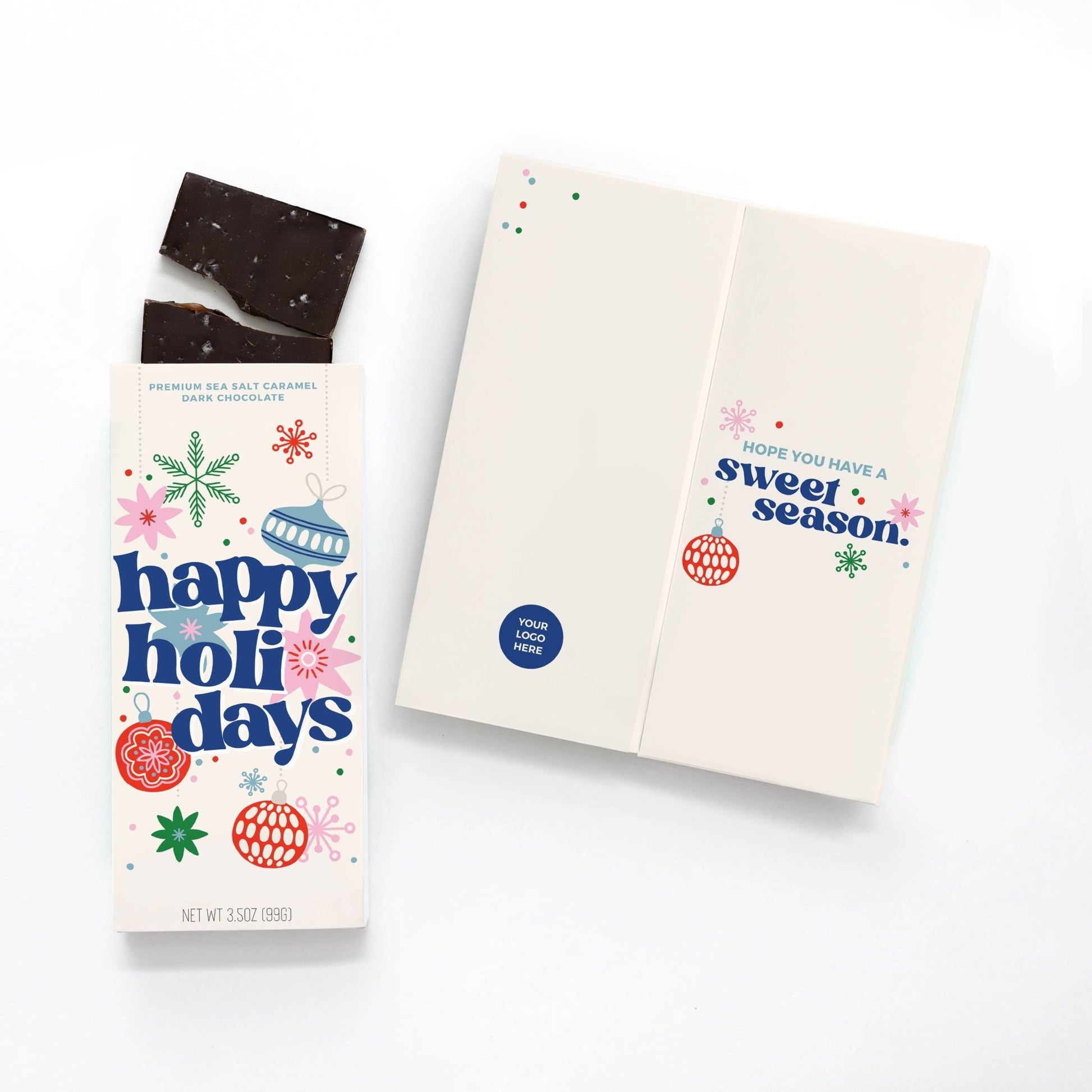 Holiday Ornament Chocolate Bar + Card - vibeboxshop