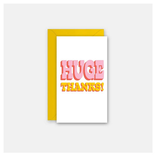 Huge Thanks - Gift Card Greeting Card - vibeboxshop