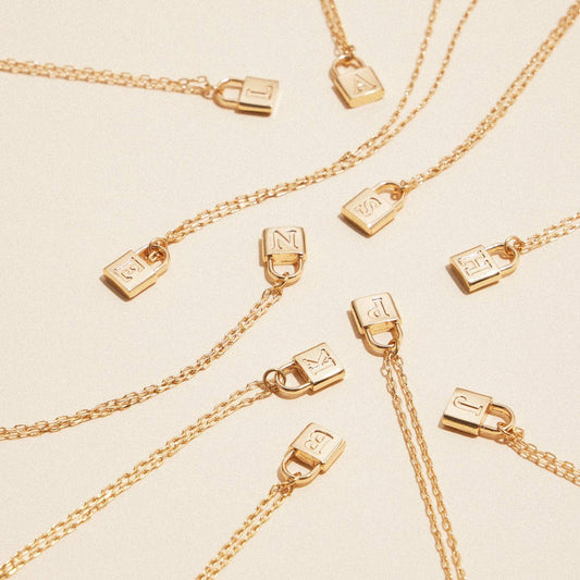 Initial Lock Necklace - vibeboxshop