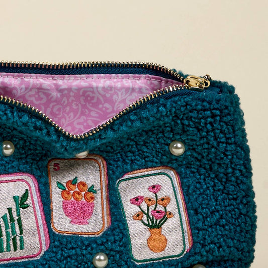It's Mahj Time - Teddy Pouch - vibeboxshop