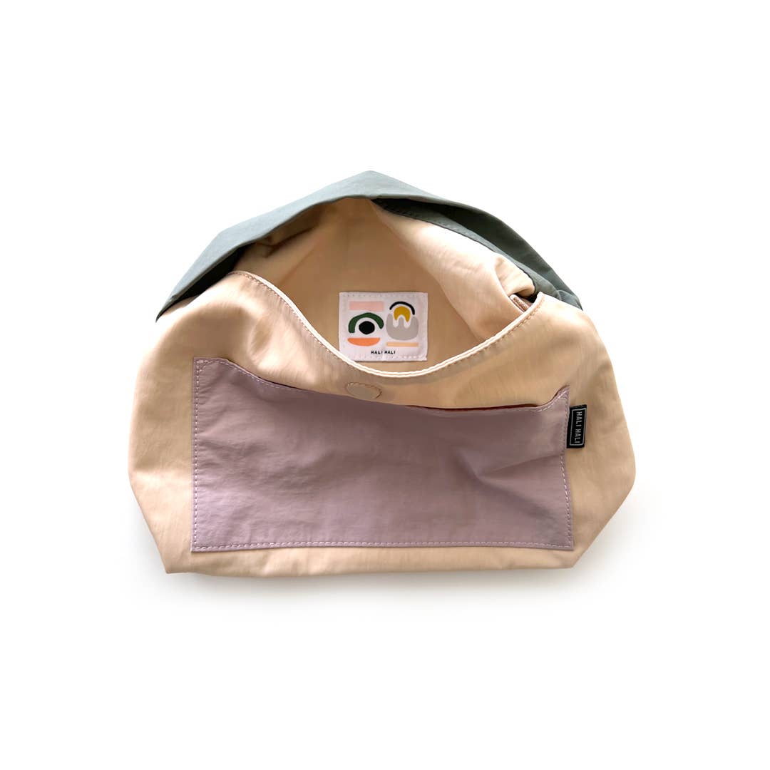 Large Pouch - Nude/Moss - vibeboxshop