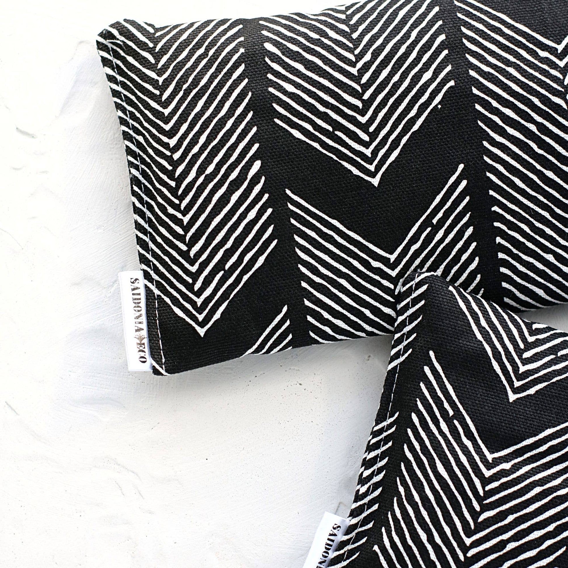 Lavender Eye Pillow - Monochrome Chevron - vibeboxshop