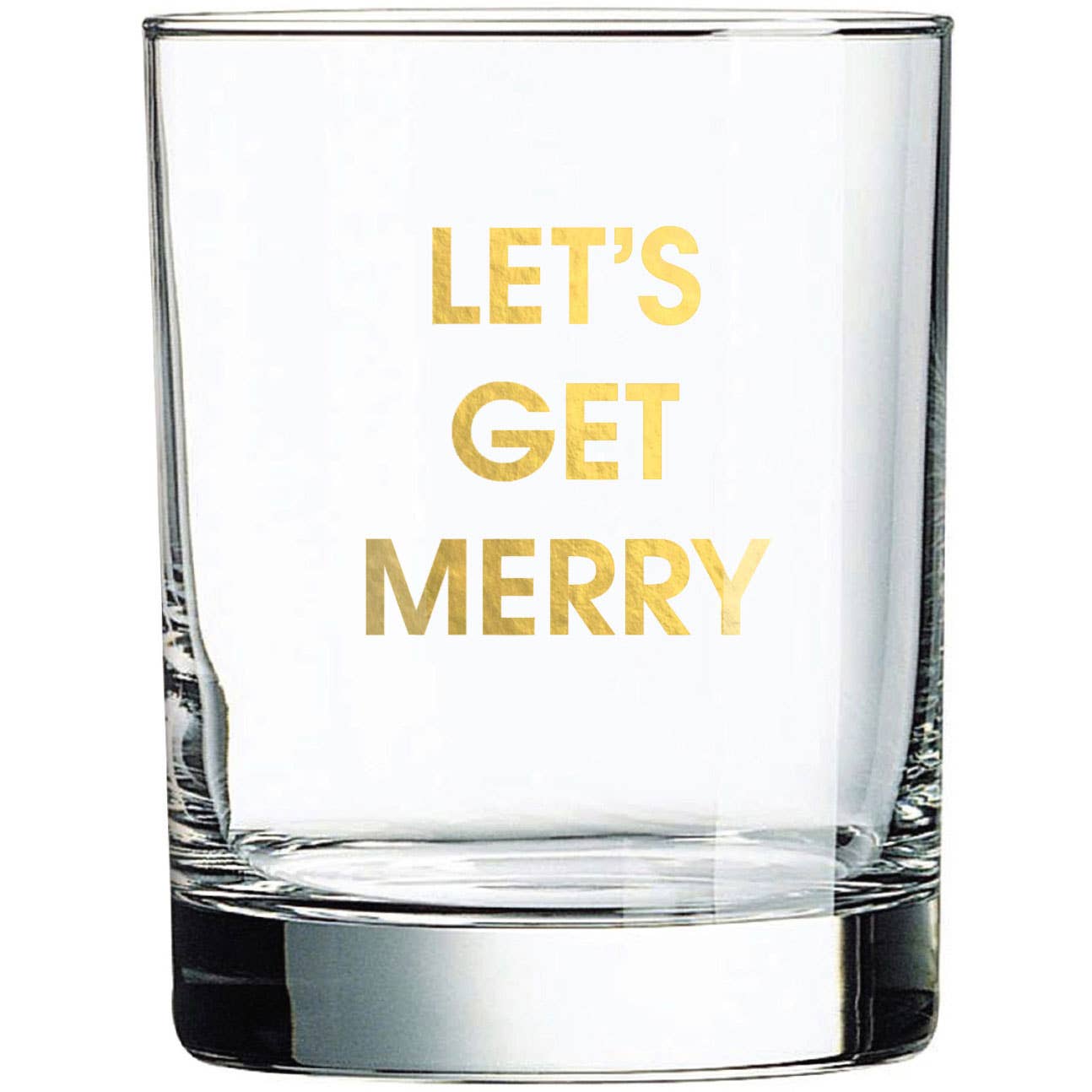Let's Get Merry - Holiday Rocks Glass - vibeboxshop
