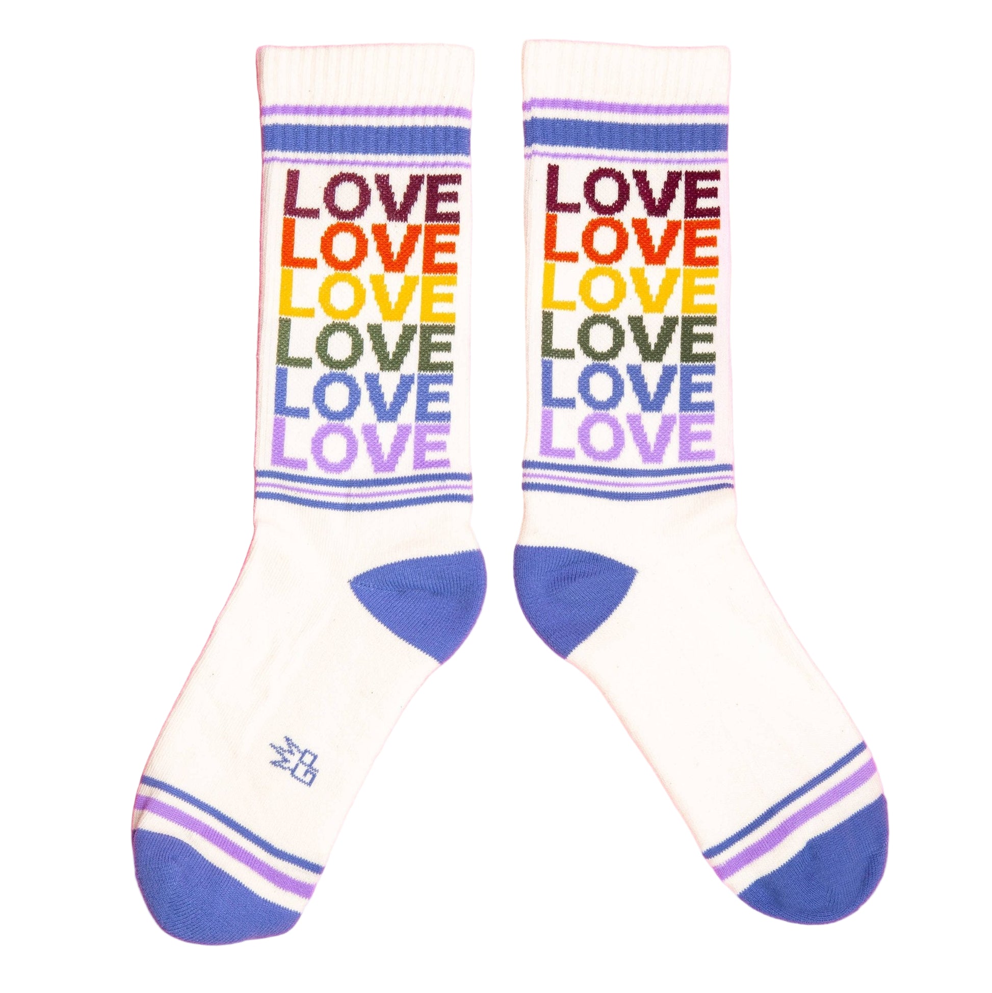 Love Rainbow Gym Crew Socks - vibeboxshop
