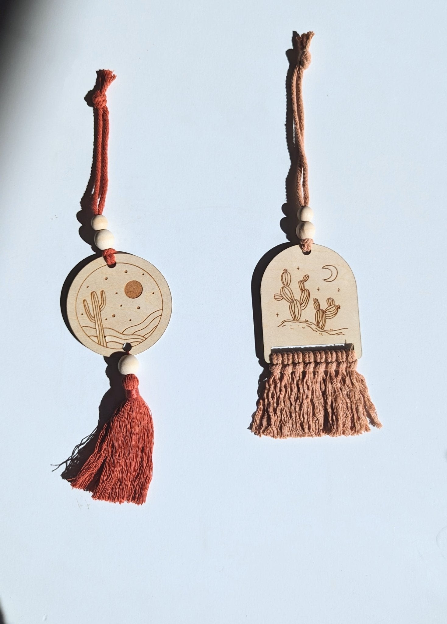 Macrame & Wood Car Charm + Wall Decor - vibeboxshop