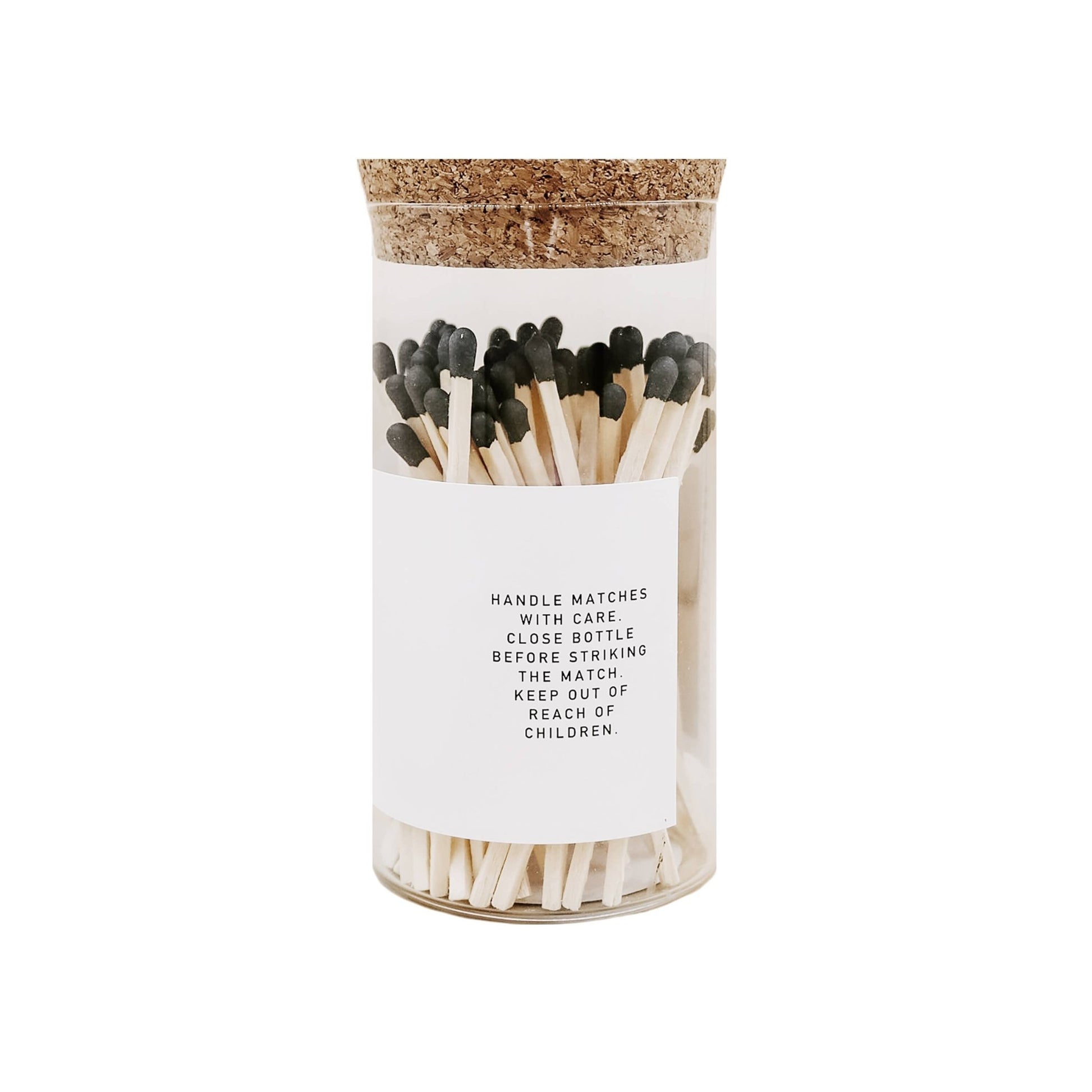 Medium Hearth Matches, Black Tip - vibeboxshop