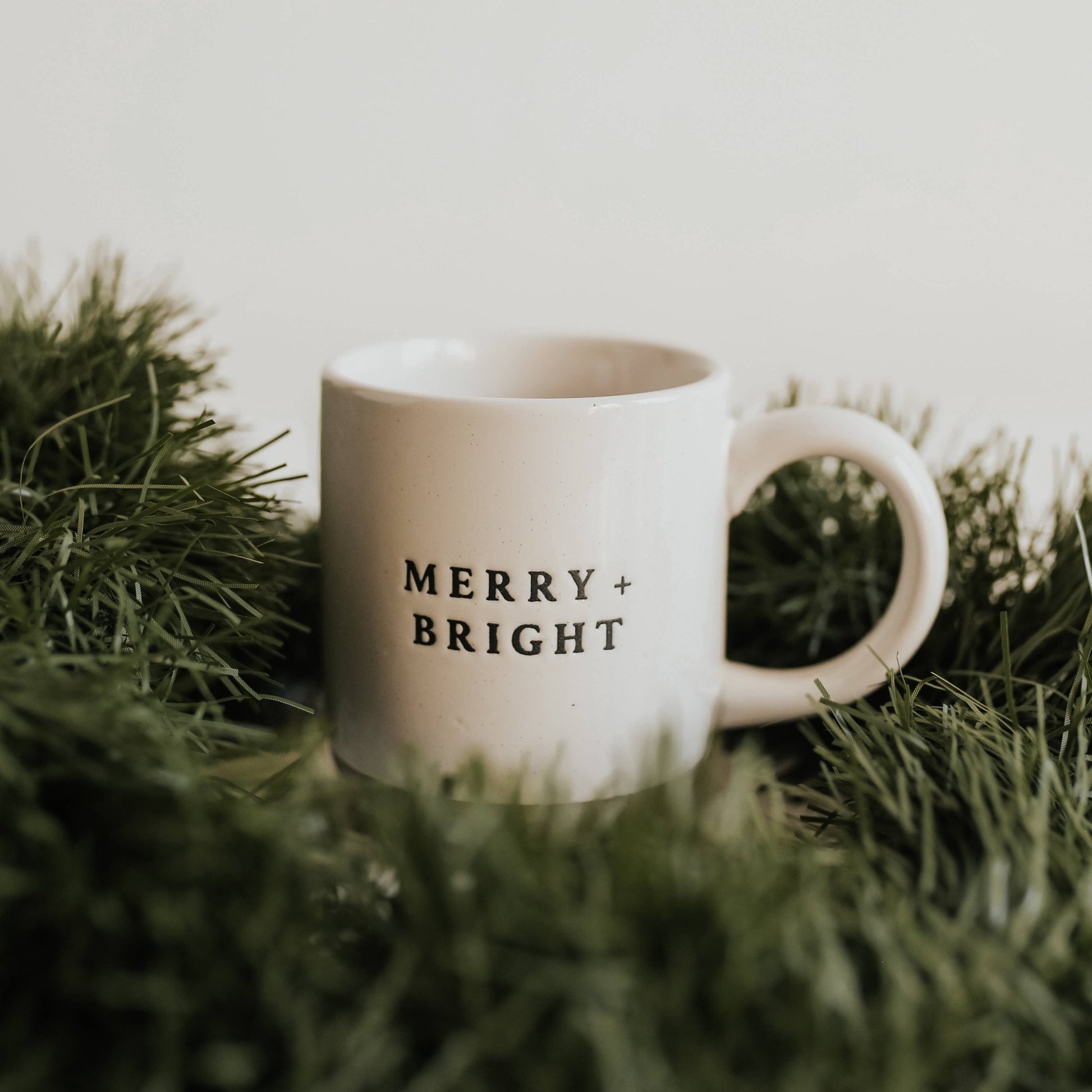 Merry & Bright Stoneware Coffee Mug - vibeboxshop
