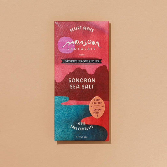 Monsoon Sonoran Sea Salt 40% Milk Chocolate, 50g - vibeboxshop