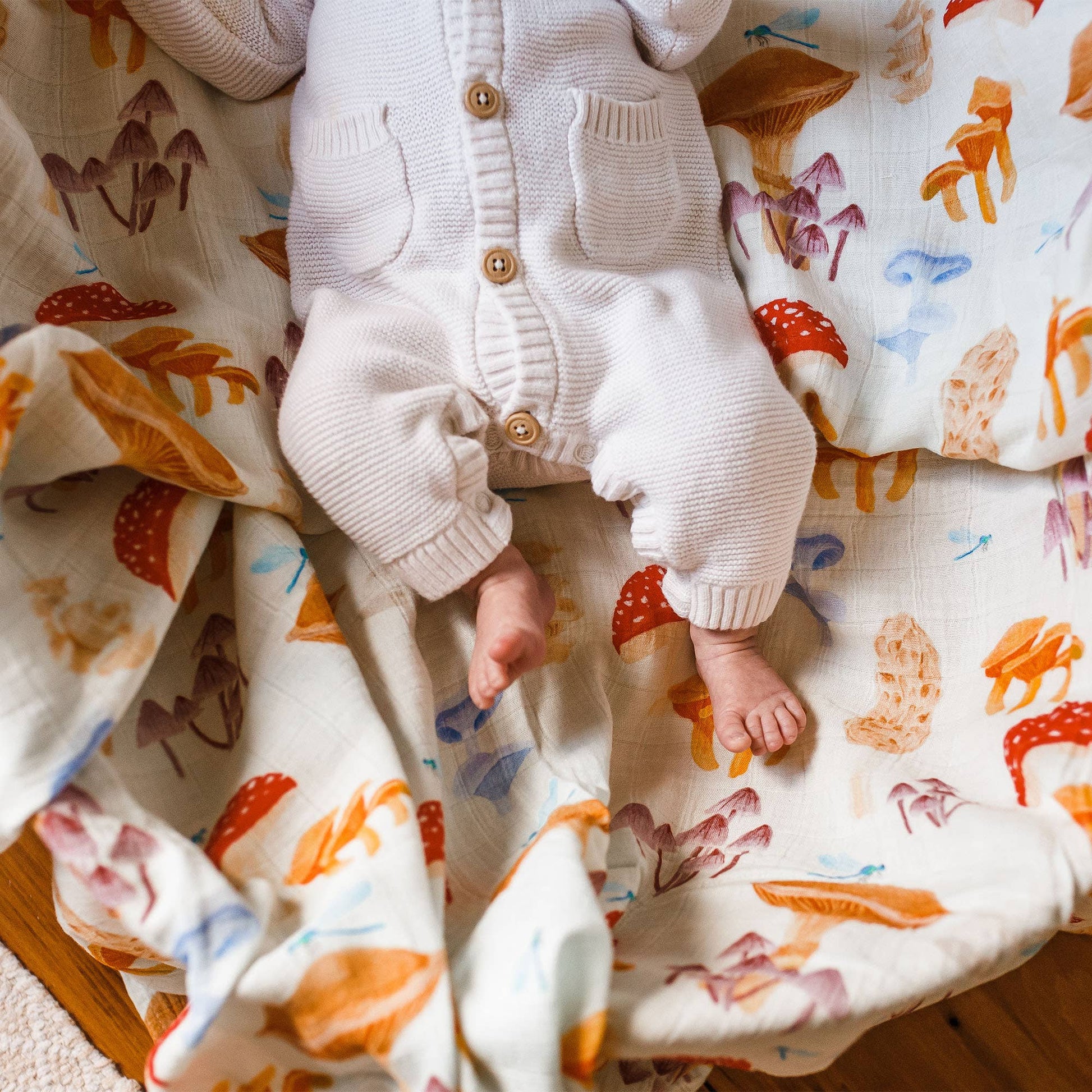 Mushrooms Baby Swaddle - vibeboxshop