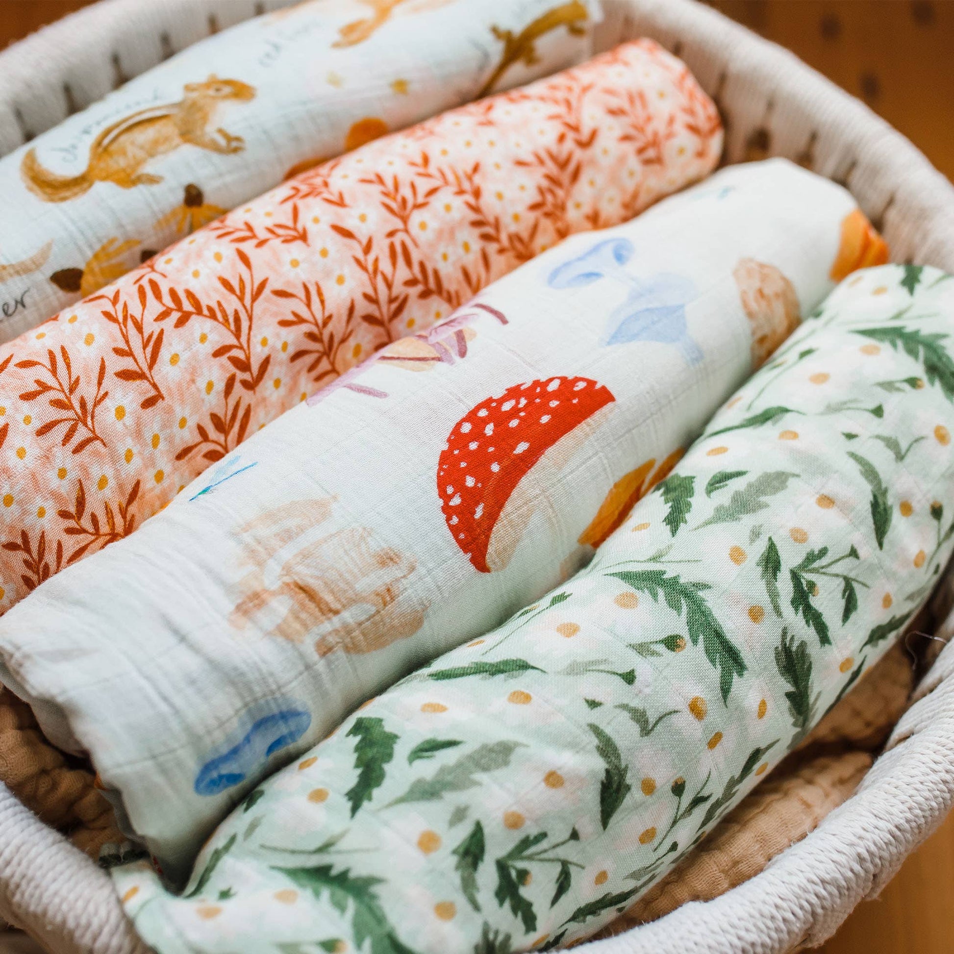 Mushrooms Baby Swaddle - vibeboxshop
