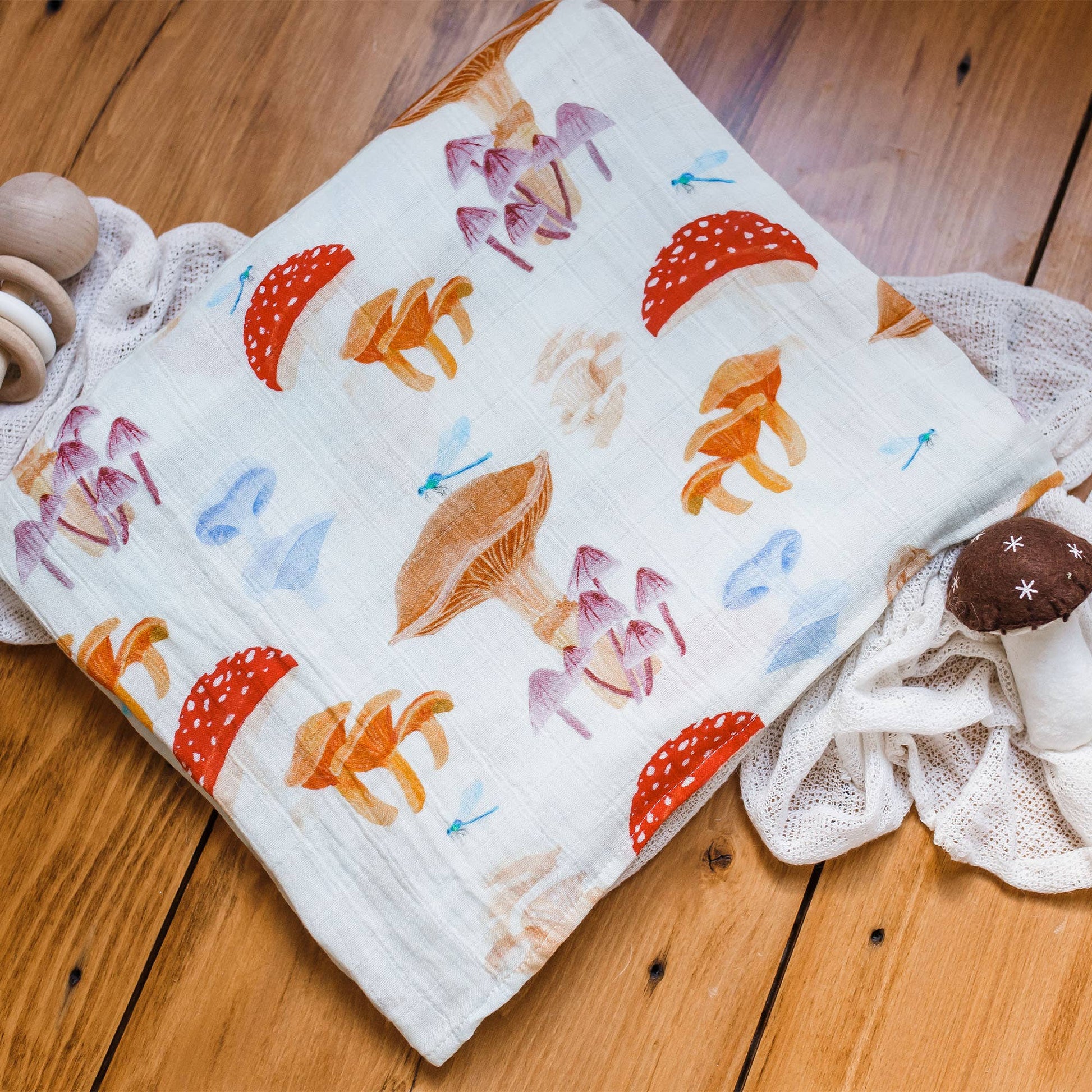Mushrooms Baby Swaddle - vibeboxshop