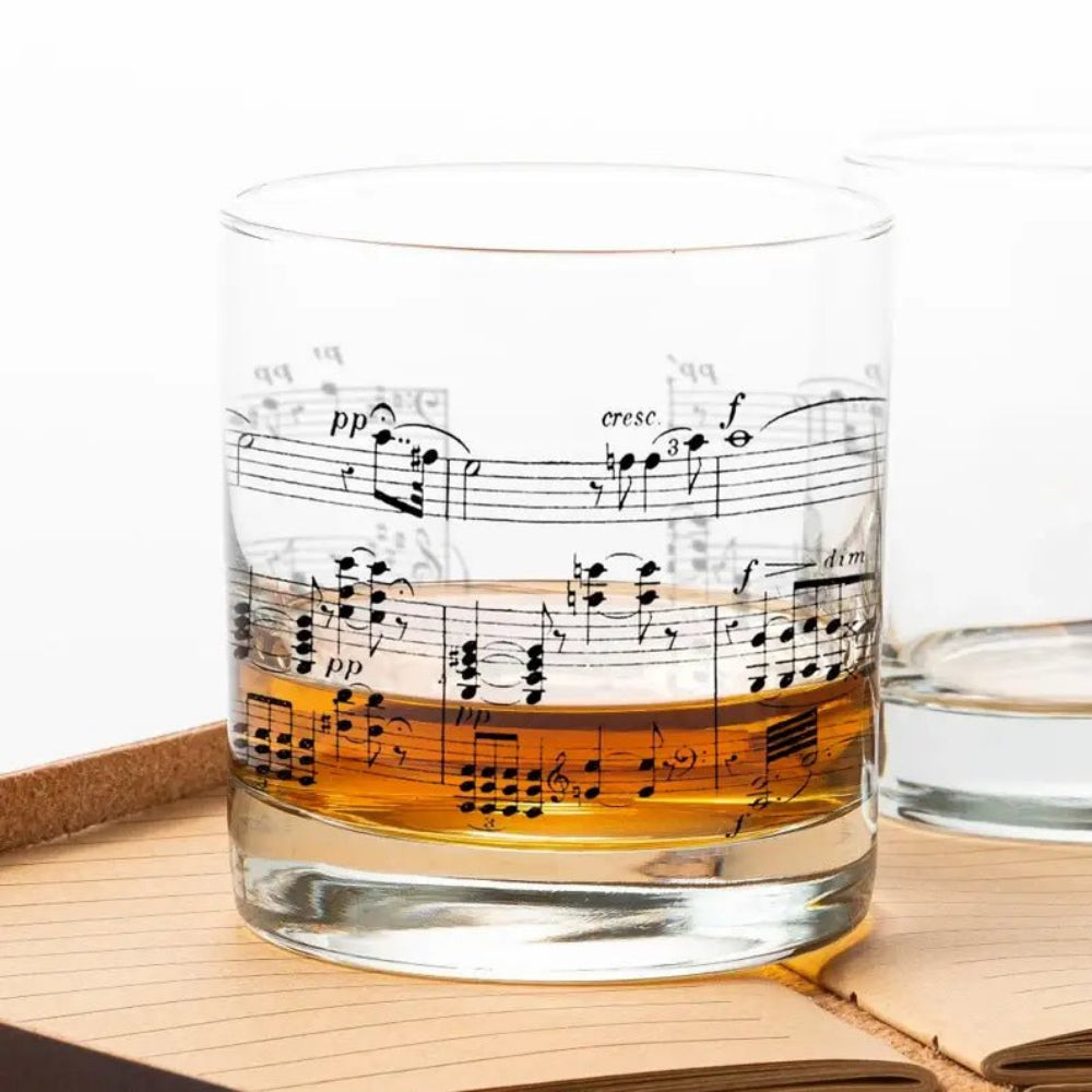 Music Note Whiskey Glass - vibeboxshop