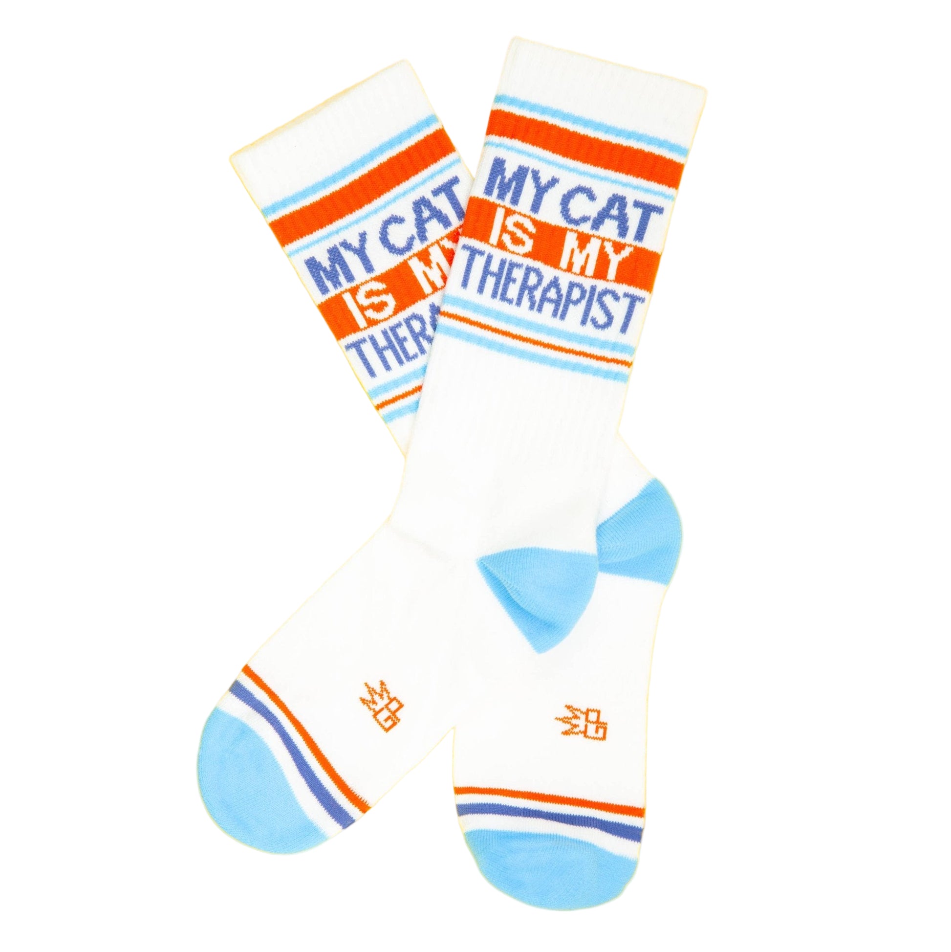 My Cat Is My Therapist Gym Crew Socks - vibeboxshop