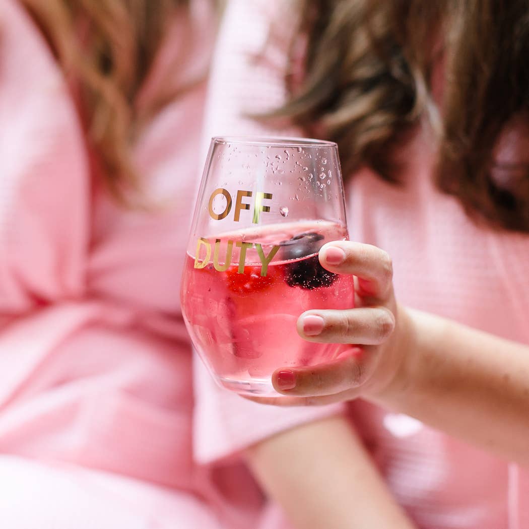 Off Duty - Stemless Wine Glass - vibeboxshop