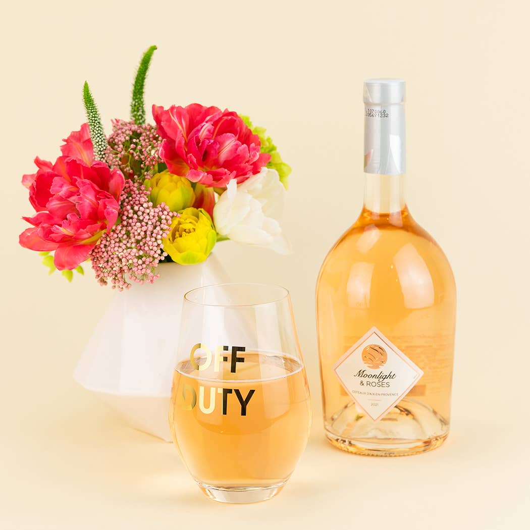 Off Duty - Stemless Wine Glass - vibeboxshop