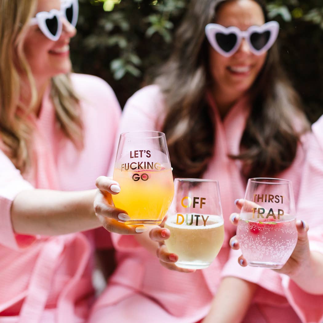 Off Duty - Stemless Wine Glass - vibeboxshop
