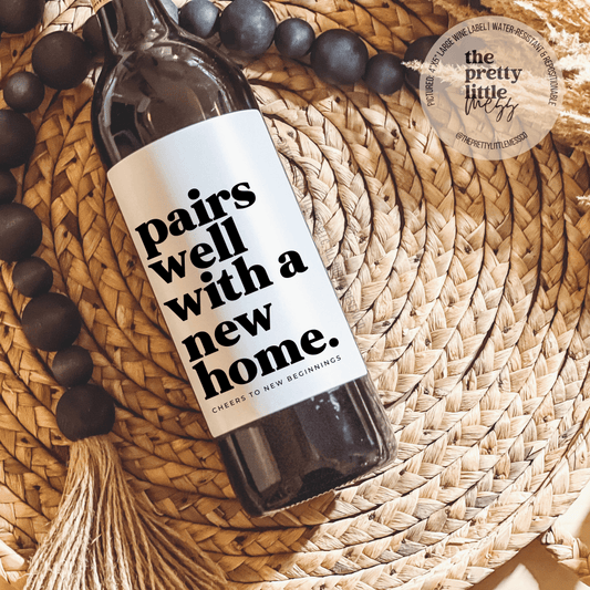 Pairs w/ New Home Wine Label - vibeboxshop