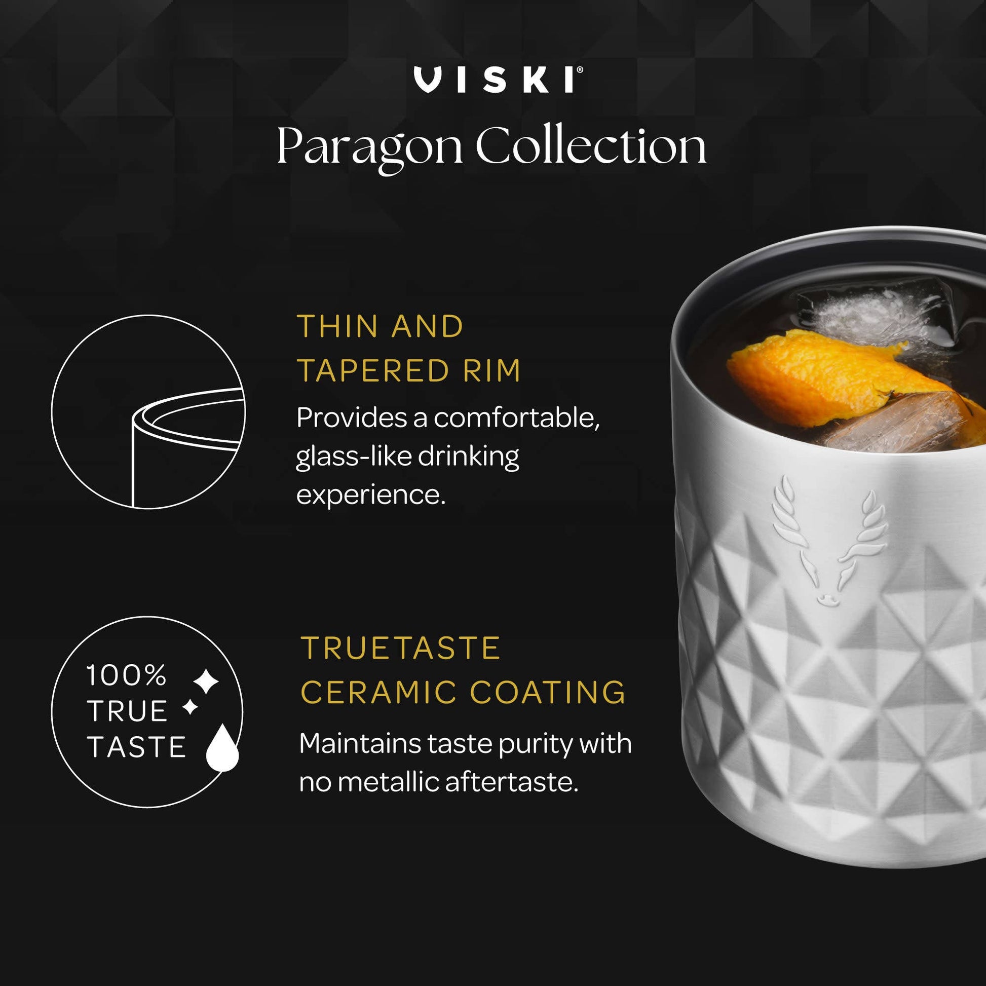 Paragon Stainless Steel Rocks Tumbler - vibeboxshop