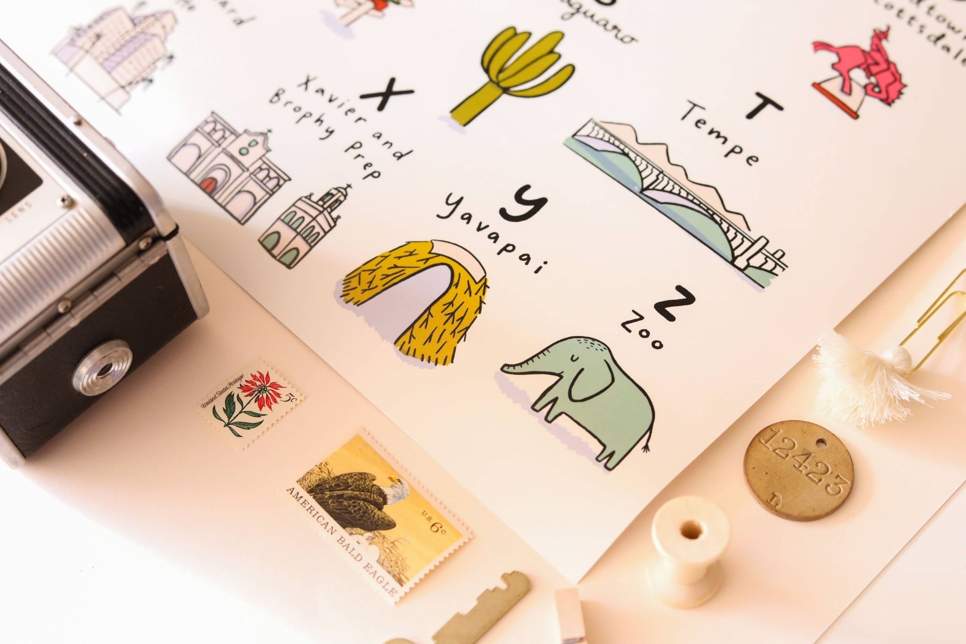 Phoenix Alphabet 16x20 Poster: Flat - vibeboxshop
