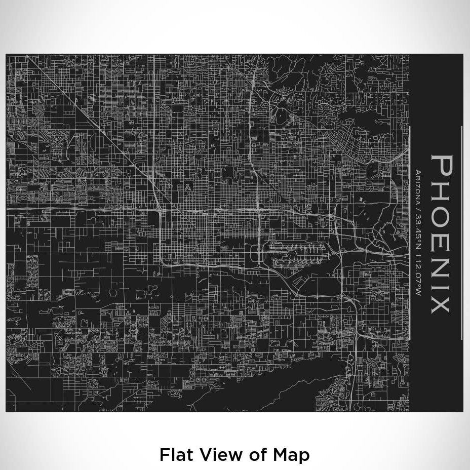 Phoenix AZ Map Bottle with Bamboo Top - vibeboxshop