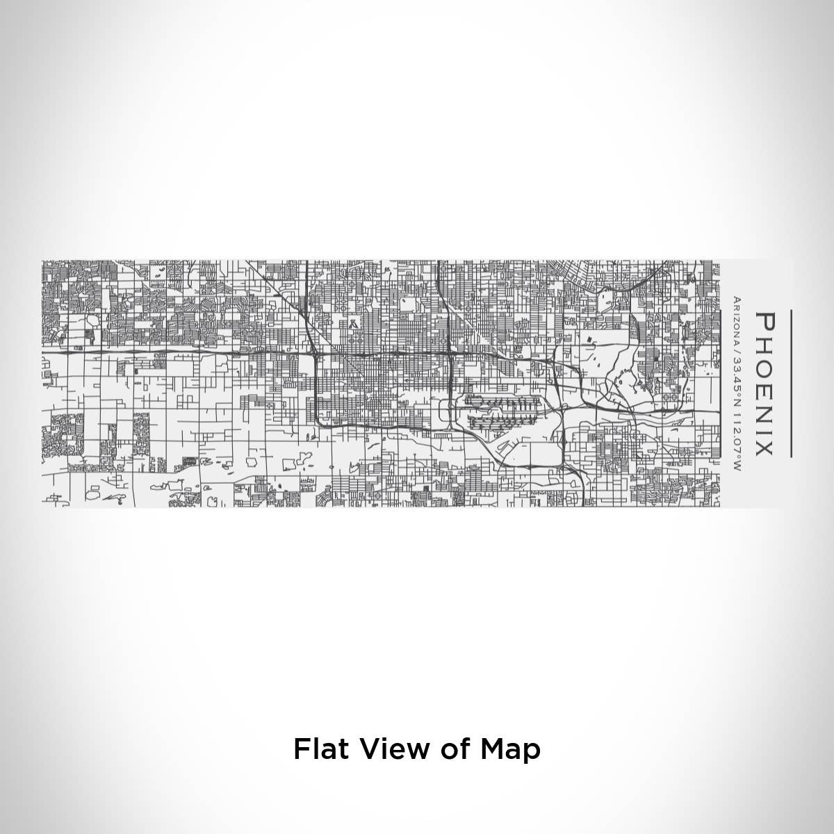 Phoenix AZ Map Insulated Cup in Matte White - vibeboxshop