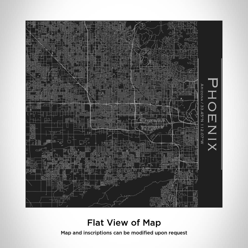 Phoenix AZ Map Tumbler in Matte Black - vibeboxshop