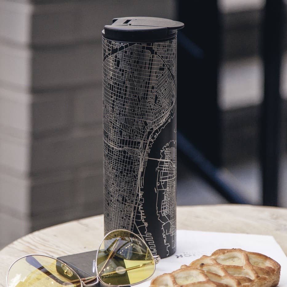 Phoenix AZ Map Tumbler in Matte Black - vibeboxshop