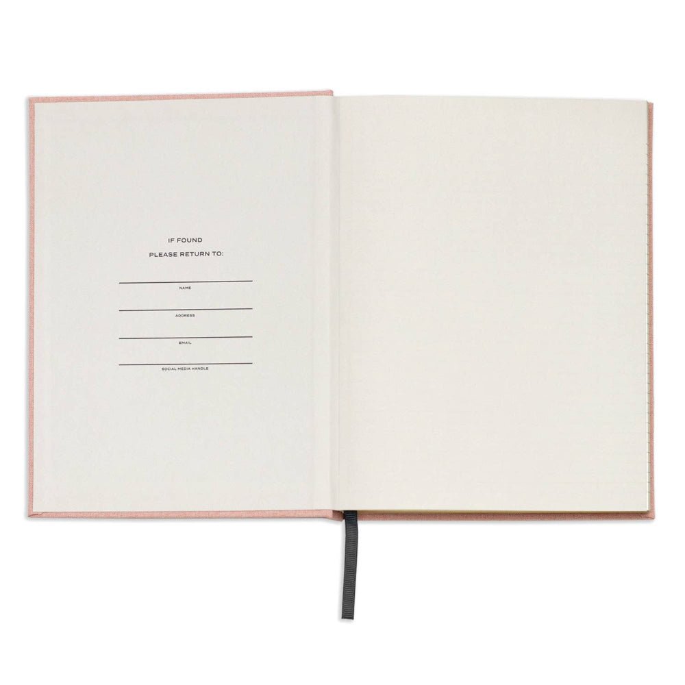 Pink Linen Note to Self Journal - vibeboxshop