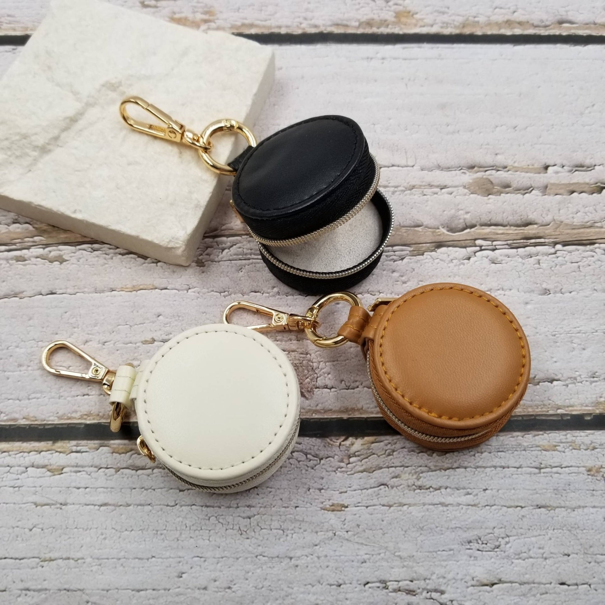 Portable Travel Mini Leather Jewelry Box - vibeboxshop