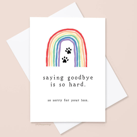 Rainbow Pet Sympathy Card - vibeboxshop