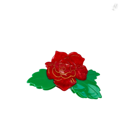 Red Rose Hair Clip - vibeboxshop