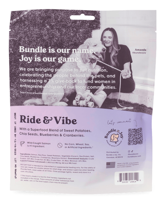 Ride & Vibe Salmon Superfood Jerky Bars for Dogs 5oz - vibeboxshop