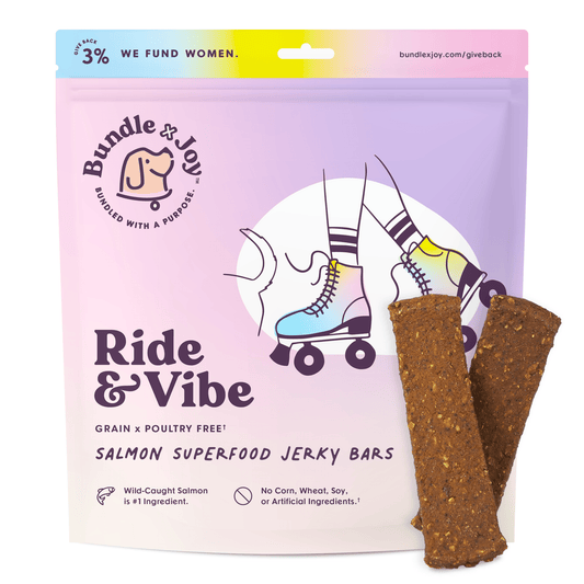 Ride & Vibe Salmon Superfood Jerky Bars for Dogs 5oz - vibeboxshop