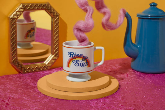 Rise & Sigh Pedestal Mug - vibeboxshop