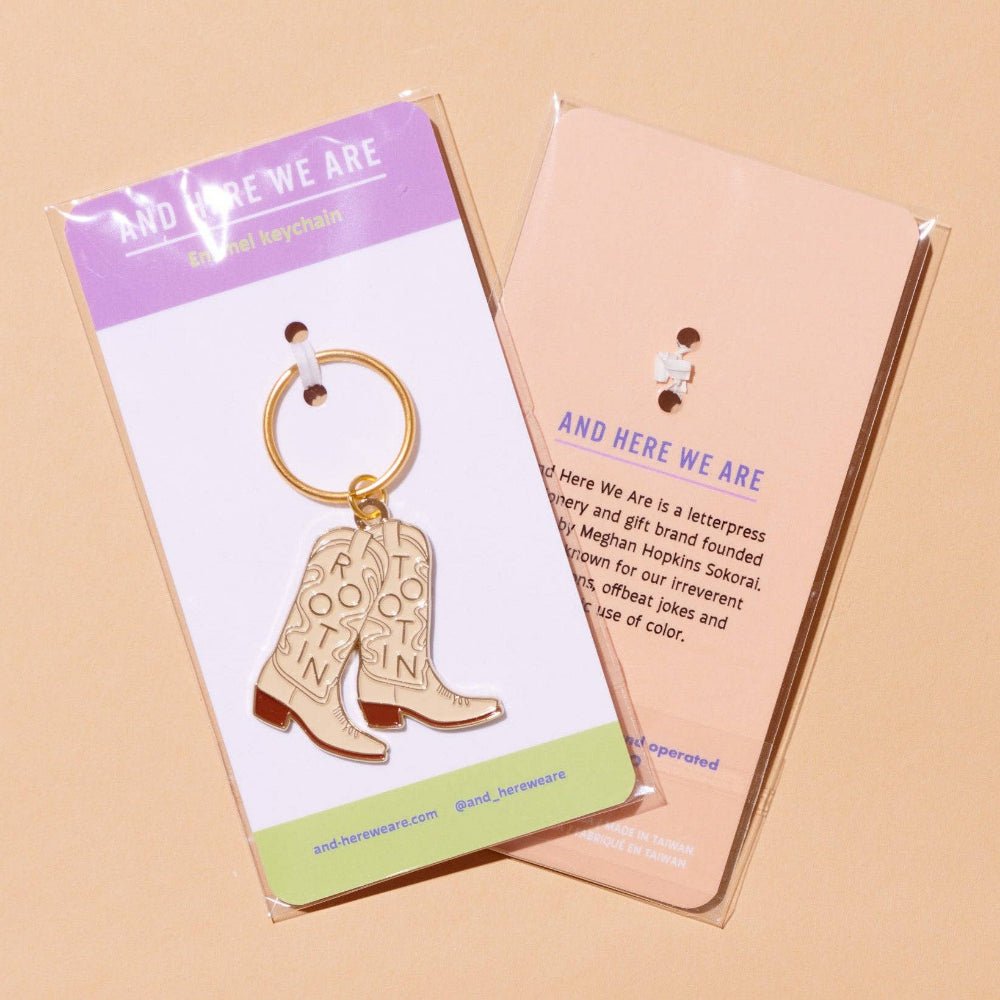 Rootin' Tootin' Cowboy Boot Keychain - vibeboxshop
